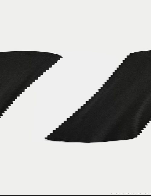 Siyah Pamuk Karışımlı Bandeau Üst