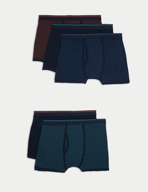 5’li Pamuklu Esnek Cool & Fresh™ Erkek Boxer Seti