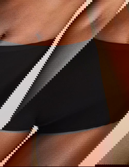 Siyah 2'li No VPL Short Korse Seti