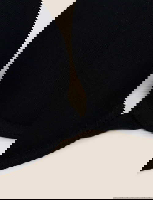 Krem 3'lü Pamuklu Push Up T-Shirt Sütyeni