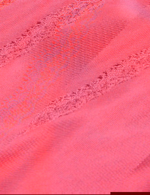 Pembe Mix 3'lü Dantel Detaylı Atlet Seti