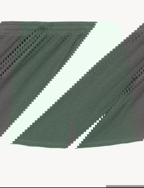 Yeşil Saf Pamuklu Regular Fit Pijama Altı