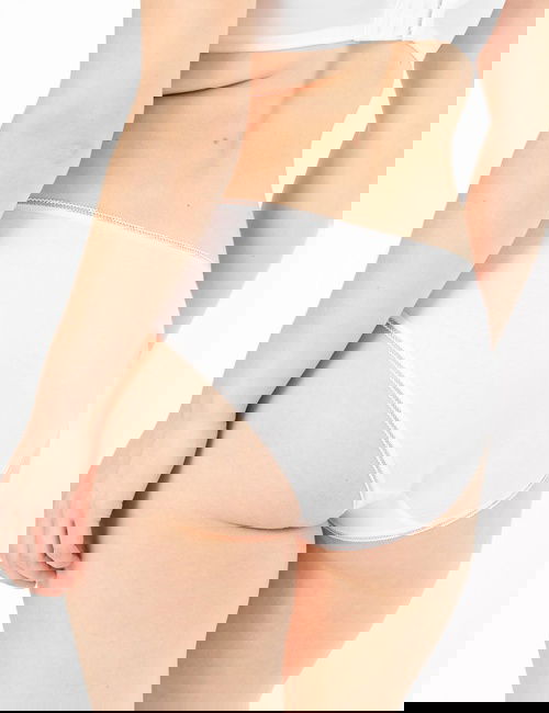 Beyaz 5'li Cotton Lycra® High Leg Külot Seti