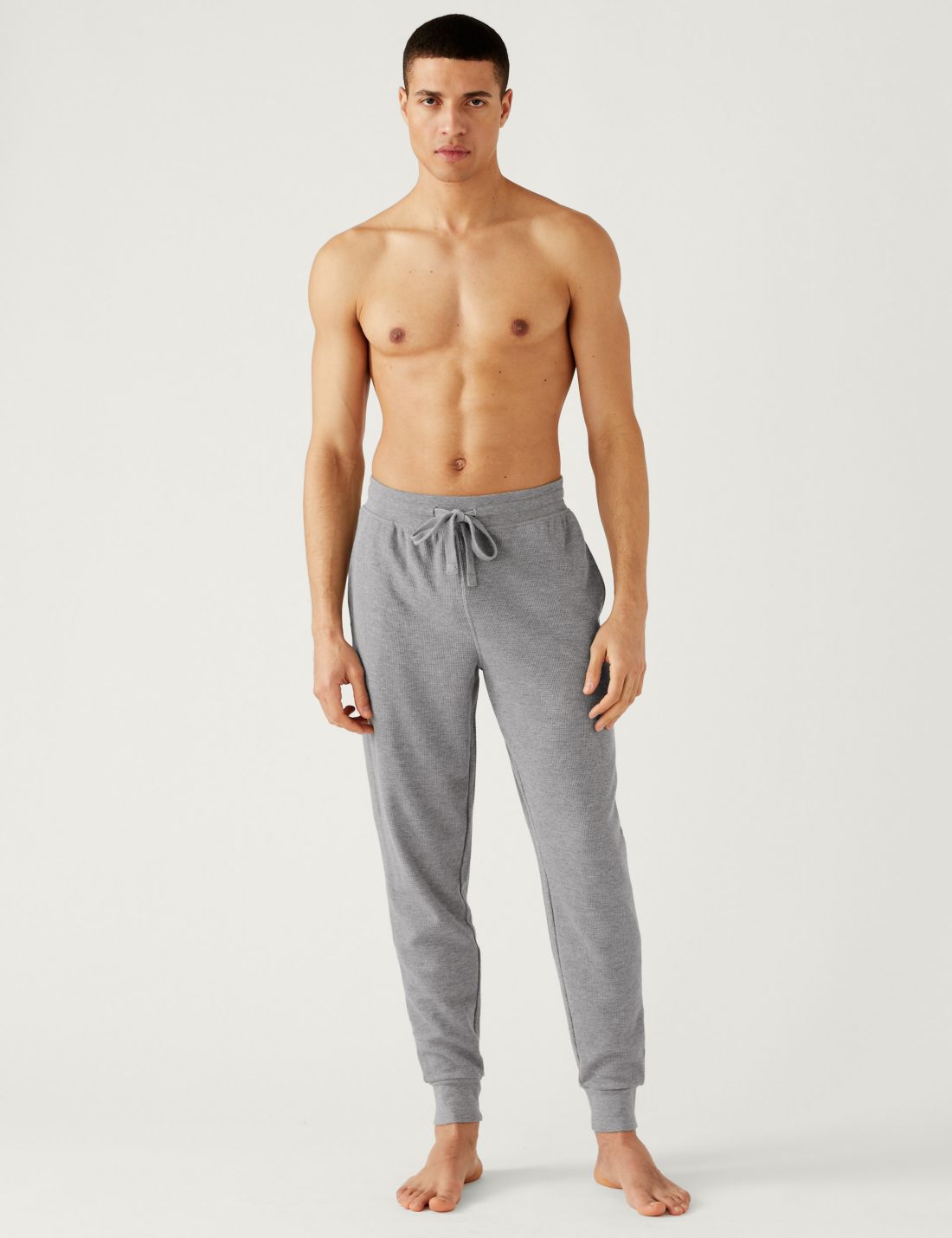 Regular Fit Waffle Pijama Altı