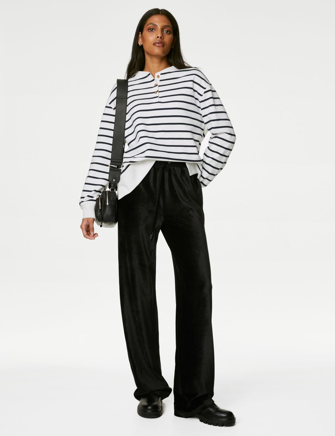 Wide Leg Kadife Jogger Eşofman Altı